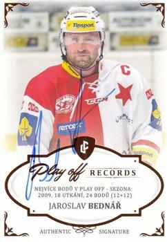2023 Legendary Cards Rekordy České Extraligy Ledního Hokeje 1994-2021 - Rekordy Play-Off Authentic Signature #PPS-05 Jaroslav Bednar Front