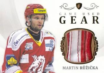 2023 Legendary Cards Rekordy České Extraligy Ledního Hokeje 1994-2021 - Game Used Gear Gold #GUG-02 Martin Ruzicka Front