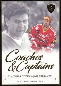 2023 Legendary Cards Rekordy České Extraligy Ledního Hokeje 1994-2021 - Coaches & Captains Gold #CC-10 Vladimir Ruzicka / Josef Beranek Front