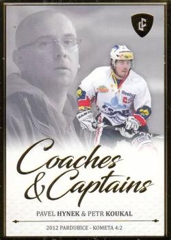 2023 Legendary Cards Rekordy České Extraligy Ledního Hokeje 1994-2021 - Coaches & Captains Gold #CC-19 Pavel Hynek / Petr Koukal Front