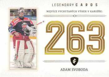 2023 Legendary Cards Rekordy České Extraligy Ledního Hokeje 1994-2021 - Základní Části Gold #ZC-WC1 Adam Svoboda Front