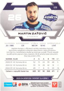 2023-24 SportZoo Tipsport ELH #125 Martin Zaťovič Back