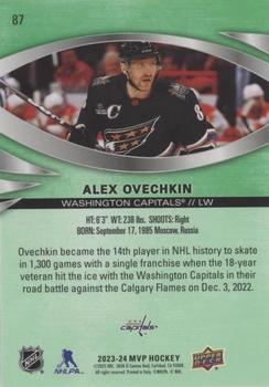 2023-24 Upper Deck MVP - Green Script #87 Alex Ovechkin Back