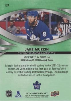 2023-24 Upper Deck MVP - Green Script #124 Jake Muzzin Back