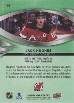 2023-24 Upper Deck MVP - Green Script #176 Jack Hughes Back