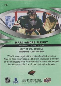 2023-24 Upper Deck MVP - Green Script #186 Marc-Andre Fleury Back
