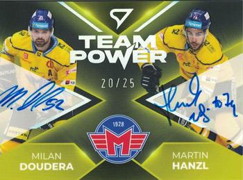 2023-24 SportZoo Tipsport ELH - Team Power Dual Autograph #TPS-CEB Milan Doudera / Martin Hanzl Front