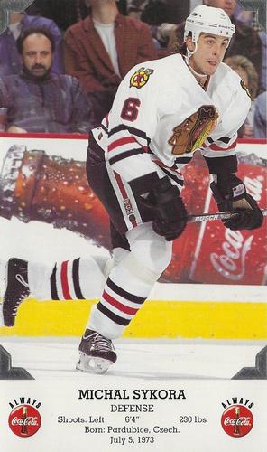 1997-98 Coca-Cola Chicago Blackhawks #NNO Michal Sykora Front