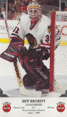 1997-98 Coca-Cola Chicago Blackhawks #NNO Jeff Hackett Front