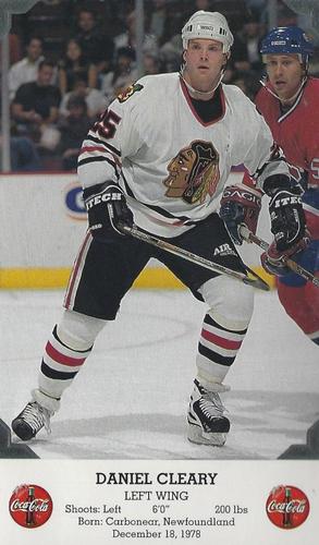 1998-99 Coca-Cola Chicago Blackhawks #NNO Daniel Cleary Front