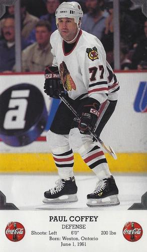 1998-99 Coca-Cola Chicago Blackhawks #NNO Paul Coffey Front