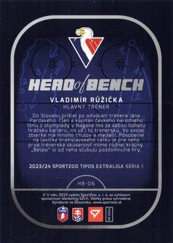 2023-24 SportZoo Tipos Extraliga - Head of Bench #HB-06 Vladimir Ruzicka Back