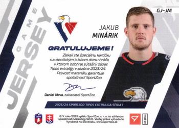 2023-24 SportZoo Tipos Extraliga - Game Jersey #GJ-JM Jakub Minarik Back
