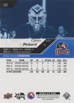 2022-23 Upper Deck AHL - Blue #22 Calvin Pickard Back