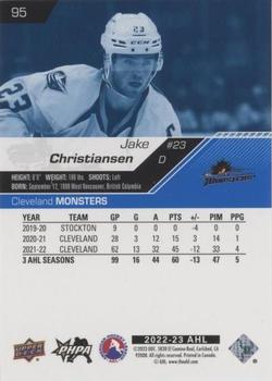 2022-23 Upper Deck AHL - Blue #95 Jake Christiansen Back