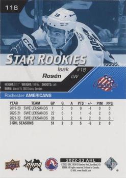2022-23 Upper Deck AHL - Blue #118 Isak Rosen Back