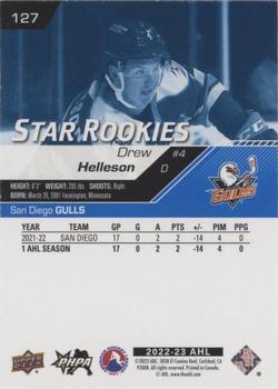 2022-23 Upper Deck AHL - Blue #127 Drew Helleson Back