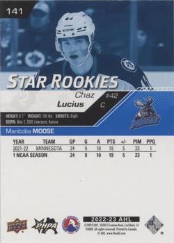 2022-23 Upper Deck AHL - Blue #141 Chaz Lucius Back