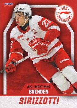 2023-24 Choice Sault Ste. Marie Greyhounds (OHL) #13 Brenden Sirizzotti Front