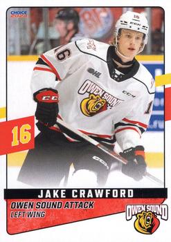 2023-24 Choice Owen Sound Attack (OHL) #09 Jake Crawford Front
