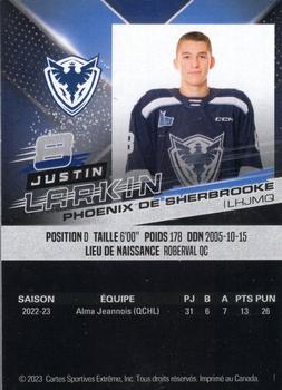 2023-24 Extreme Sherbrooke Phoenix (QMJHL) #NNO Justin Larkin Back