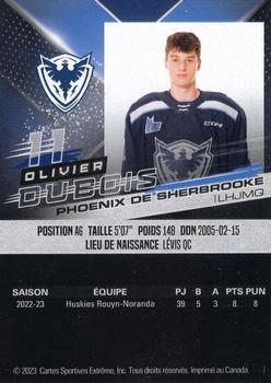 2023-24 Extreme Sherbrooke Phoenix (QMJHL) #NNO Olivier Dubois Back