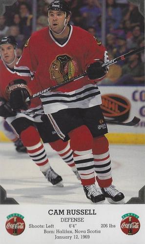 1996-97 Coca-Cola Chicago Blackhawks #NNO Cam Russell Front