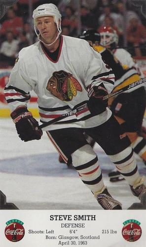 1996-97 Coca-Cola Chicago Blackhawks #NNO Steve Smith Front