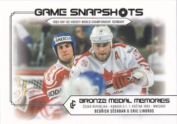 2023 Legendary Cards Bronze Medal Memories 1993 - Game Snapshots Platinum #GS-01 Bedrich Scerban / Eric Lindros Front
