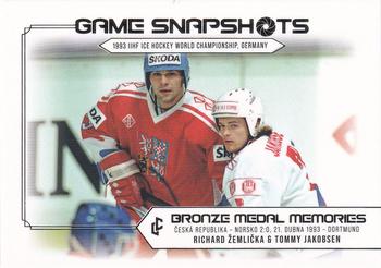2023 Legendary Cards Bronze Medal Memories 1993 - Game Snapshots Platinum #GS-20 Richard Zemlicka / Tommy Jakobsen Front