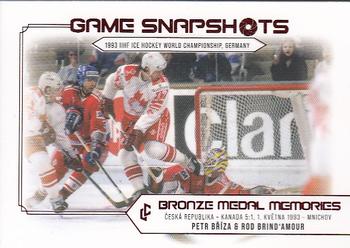 2023 Legendary Cards Bronze Medal Memories 1993 - Game Snapshots Red #GS-03 Petr Briza / Rod Brind’Amour Front