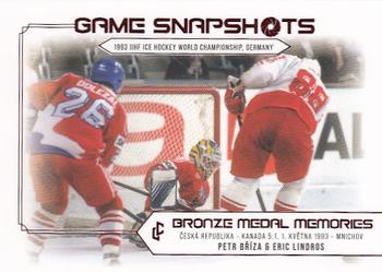 2023 Legendary Cards Bronze Medal Memories 1993 - Game Snapshots Red #GS-05 Petr Briza / Eric Lindros Front