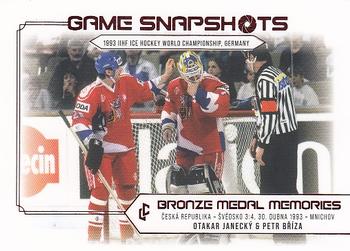 2023 Legendary Cards Bronze Medal Memories 1993 - Game Snapshots Red #GS-11 Petr Briza / Otakar Janecky Front