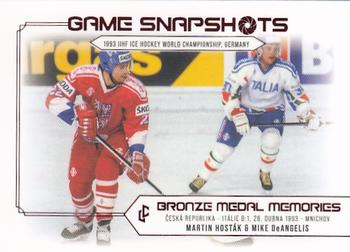 2023 Legendary Cards Bronze Medal Memories 1993 - Game Snapshots Red #GS-16 Martin Hostak  / Mike DeAngelis Front