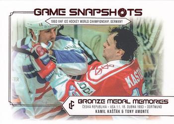 2023 Legendary Cards Bronze Medal Memories 1993 - Game Snapshots Red #GS-22 Kamil Kastak / Tony Amonte Front