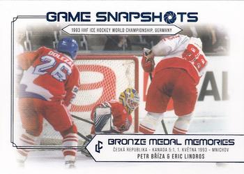 2023 Legendary Cards Bronze Medal Memories 1993 - Game Snapshots Blue #GS-05 Petr Briza / Eric Lindros Front
