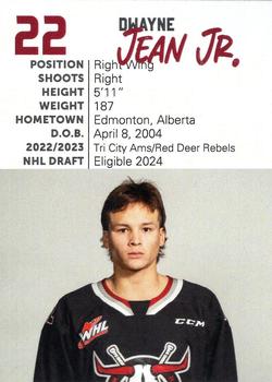 2023-24 Red Deer Rebels (WHL) #NNO Dwayne Jean Jr. Back