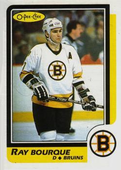 1986-87 O-Pee-Chee - Blank Back #1 Ray Bourque Front