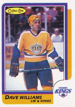 1986-87 O-Pee-Chee - Blank Back #6 Dave Williams Front