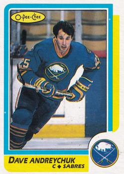 1986-87 O-Pee-Chee - Blank Back #16 Dave Andreychuk Front