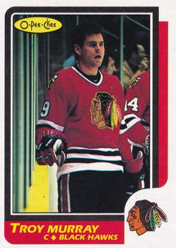 1986-87 O-Pee-Chee - Blank Back #25 Troy Murray Front