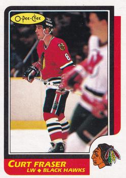 1986-87 O-Pee-Chee - Blank Back #31 Curt Fraser Front