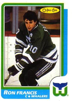 1986-87 O-Pee-Chee - Blank Back #43 Ron Francis Front