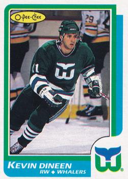 1986-87 O-Pee-Chee - Blank Back #88 Kevin Dineen Front