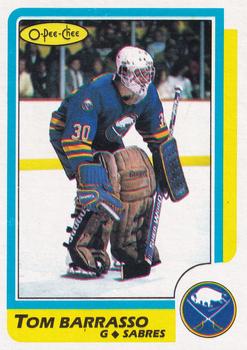 1986-87 O-Pee-Chee - Blank Back #91 Tom Barrasso Front