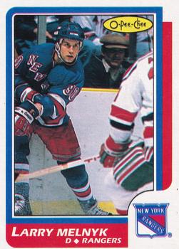 1986-87 O-Pee-Chee - Blank Back #95 Larry Melnyk Front