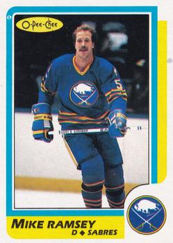 1986-87 O-Pee-Chee - Blank Back #115 Mike Ramsey Front