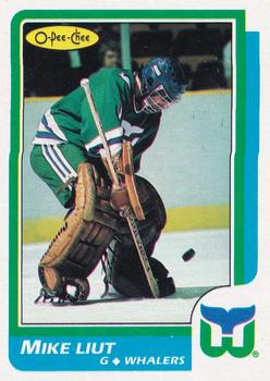1986-87 O-Pee-Chee - Blank Back #133 Mike Liut Front