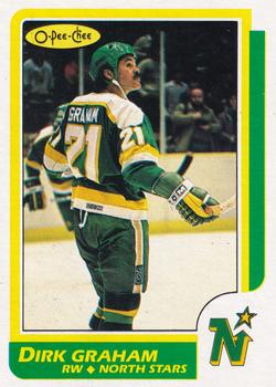 1986-87 O-Pee-Chee - Blank Back #143 Dirk Graham Front