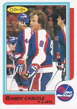 1986-87 O-Pee-Chee - Blank Back #144 Randy Carlyle Front